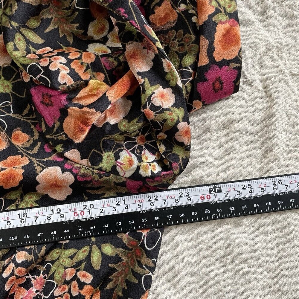 Melonie T Womens 3/4 Sleeve Floral Fit & Flare Midi Dress Petite 14‎ Black Spice - Picture 9 of 12